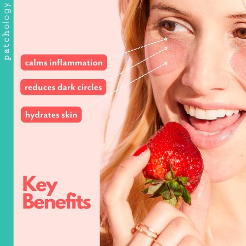 Patchology Serve Chilled Rosé Eye Gels - Hydrating Eye Patches for Puffiness & Dark Circles | 15 Pairs