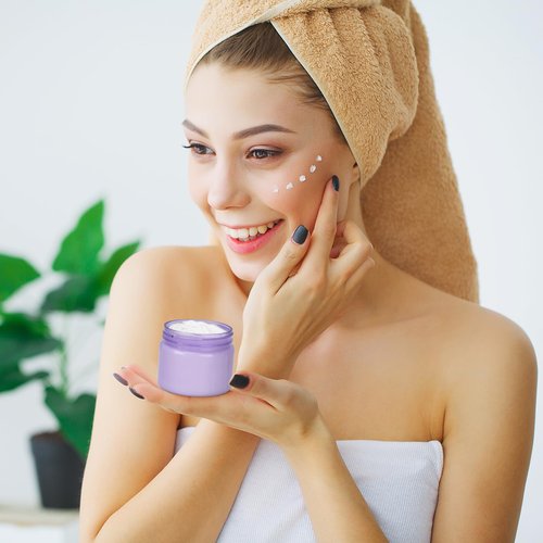 Decorniqu 8 Pack 2oz Travel Containers for Toiletries Plastic Cream Jars TSA Approved Refillable Travel Bottles for Toiletries Leak-proof Containers with Lid for Makeup Cosmetics
