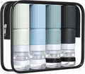 Tocelffe 18pes Travel Bottles for Toiletries,TSA Approved Silicone Travel Containers jar for Toiletries,Leak Proof 3oz Refillable Liqus Shampoo And Conditioner Travel Essentials toiletry Bottles