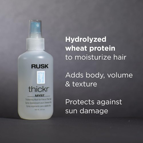 RUSK Thickr Thickening Spray - Volumizing Hair Mist for Fullness | 6 Fl Oz