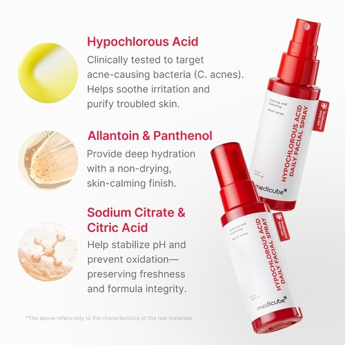 Medicube Power Soothing Spray - Hypochlorous Acid Facial Mist for All Skin Types | 1.69 fl. oz | Daily Skin Solution & Post-Sun Care