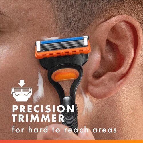Gillette Fusion5 Razor for Men, 1 Gillette Razor Handle, 5 Razor Blade Refills, with Lubrastrip, for a Close Shave