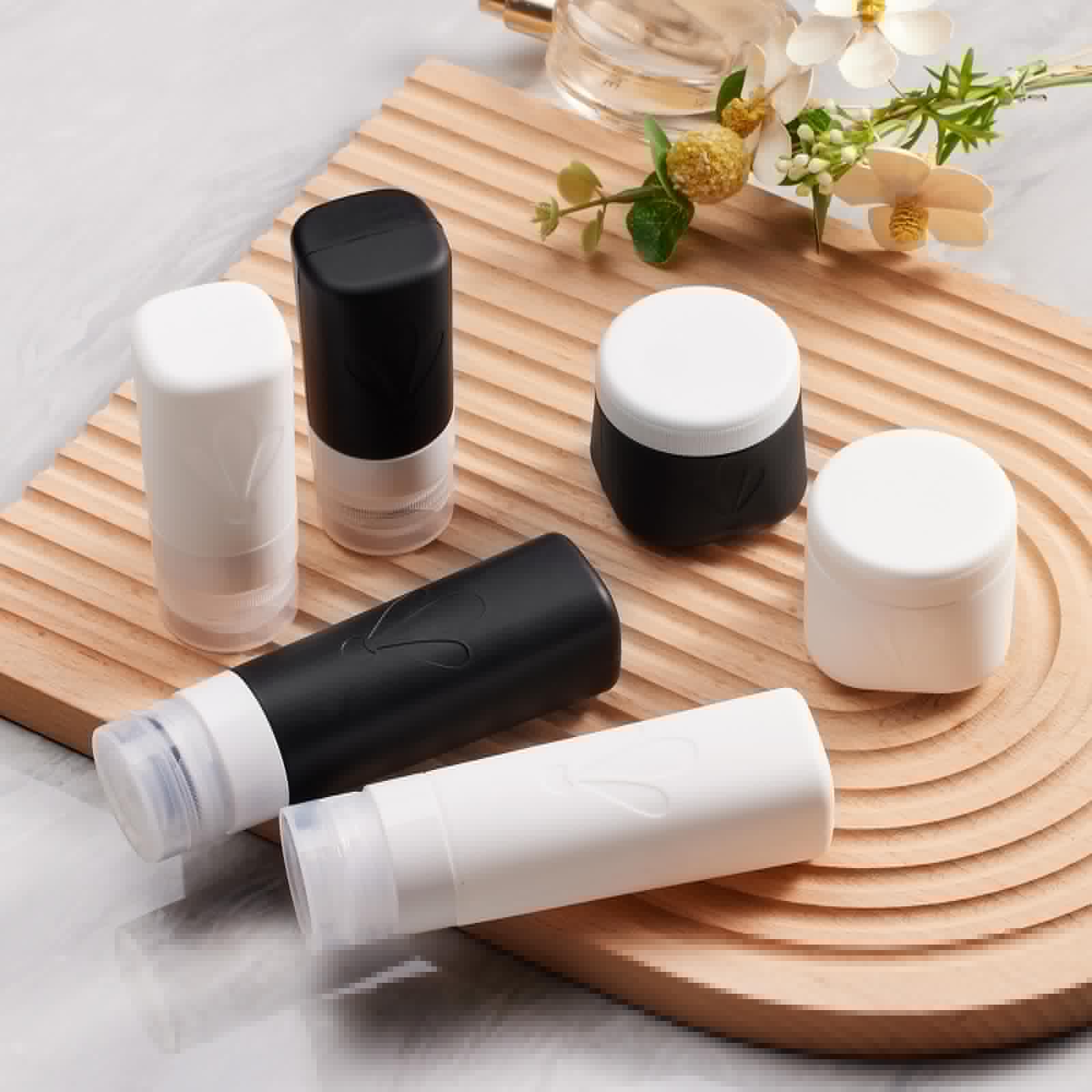 INSFIT Silicone Travel Bottles Set, 6 Pack Travel Size Toiletries, Leakproof Travel Bottles for Toiletries, Travel Accessories for Women, Airplane Travel Essentials, Travel Containers for Toiletries