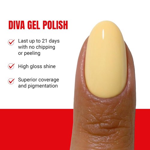 DND Gel Polish Set - Coquette Collection | UV/LED Gel & Air Dry Nail Lacquer Duo, 084 Dandelion, 0.5 Fl Oz