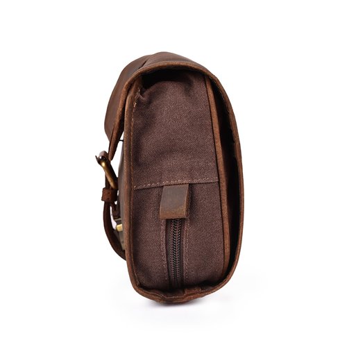 LEATHER VILLAGE Hanging Leather Toiletry Bag for Men – Handcrafted Vintage Premium Travel Dopp Kit with Waterproof Lining, Shaving Organizer and Shower Bathroom Essentials Case - Brown