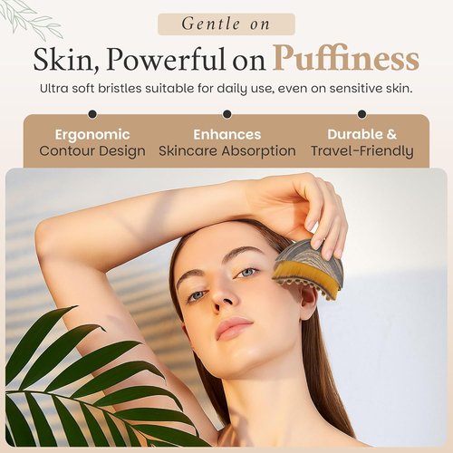 2 PCS Premium Facial Lymphatic Contour Brush – 2026 Version Face Sculpting Tool & Jawline Massager, Ergonomic Dry Brush for Lymphatic Drainage, Chin Slimming, Skin Tightening, Anti-Puffiness & Glow