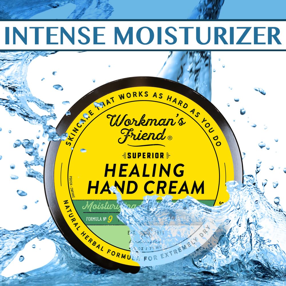 WORKMAN'S FRIEND Superior Healing Hand Cream - Intense Moisturizer for Extremely Dry Skin - 2.5 oz