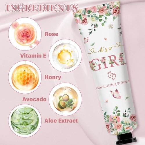 50 Sets Baby Girls Hand Cream Bulk Baby Shower Favors Gifts for Guests, Wedding Bridal Shower Hand Cream Thank You Gifts,Valentine's Party Favor Travel Size Hand Lotion Bulk(baby girls)