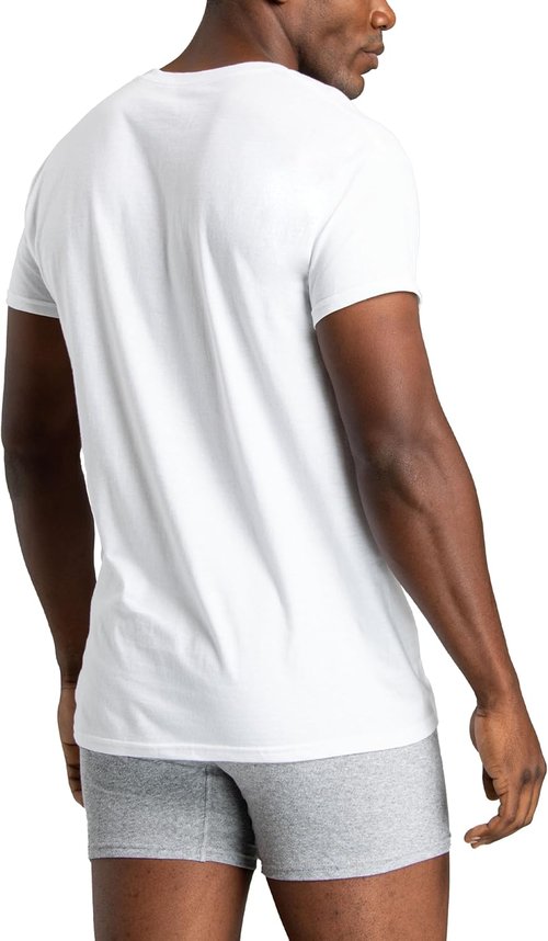Fruit of The Loom Men's Crew Tee Undershirts - Moisture-Wicking & Tag-Free | Big & Tall Options Available