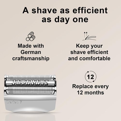 Braun 70S Series 7 Replacement Foil Shaver Heads - Compatible with 720, 750CC, 760CC, 790CC | 2-Pack
