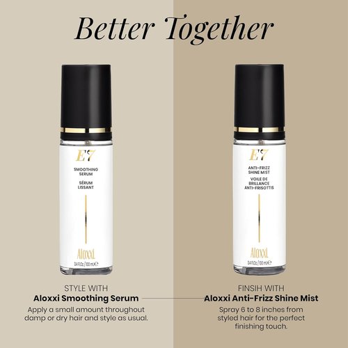 ALOXXI E7 Smoothing Serum - Lightweight Hair Serum with 7 Essential Oils for All Hair Types | 3.4 Fl Oz