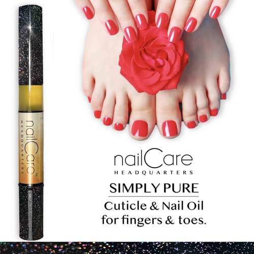 Nail Care Headquarters Simply Pure Cuticle Oil Pen for Nails - Nail Strengthener & Growth Serum for Damaged Nails, Hangnails w/Jojoba cuticle oil—Milk & Honey Fragrance