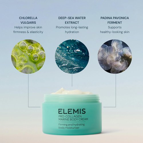 ELEMIS Pro-Collagen Marine Body Cream - Firming Anti-Aging Moisturizer | 48-Hour Hydration, Lightweight Gel-Cream