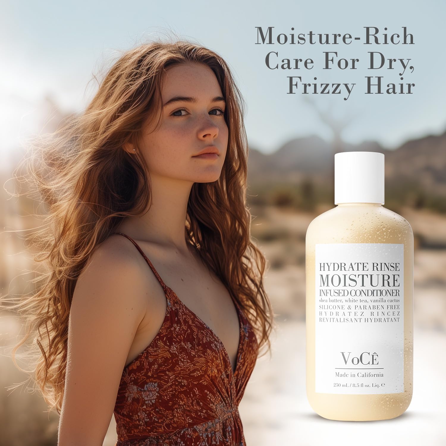 VoCÊ Haircare Natural Hydrating Conditioner - Deep Moisturizing & Anti-Frizz | Vegan Formula with Shea Butter, 8.5 oz