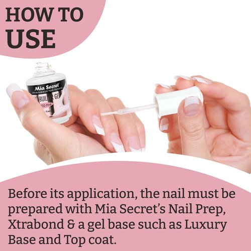 Frosted Pink BioBuilder Gel - Structuring Gel in a bottle for nail extensions by Mia Secret