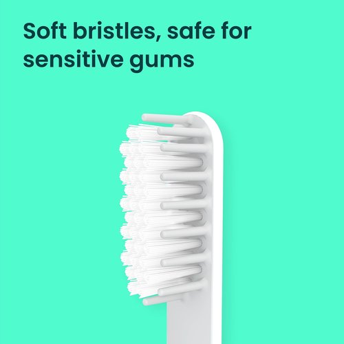 quip Sonic Toothbrush Replacement Heads for Adults - 6 Pack - Verified quip Standard Brush Head Refills for Electric Toothbrushes - Soft Bristles, Compact & Flexible - Last 3 Months Each