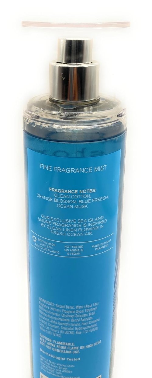 Bath and Body Works Sea Island Shore Fragrance Mist - Refreshing 8 Fl. Oz. Spray for All-Day Scent