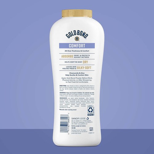 Gold Bond Comfort Body Powder - Talc-Free Formula with Aloe & Chamomile | 10 oz. Fresh Clean Scent