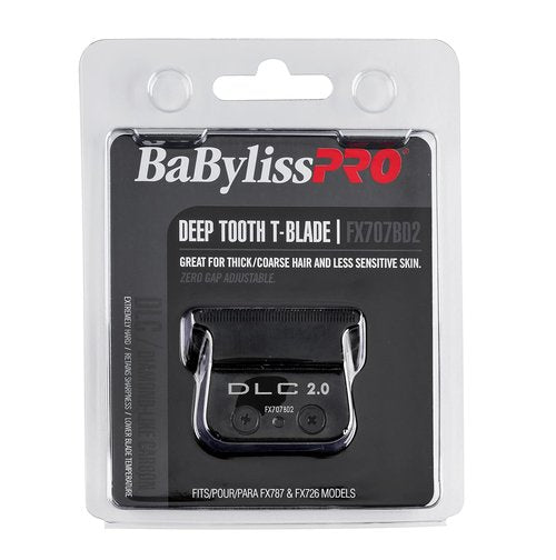 BaBylissPRO Barberology Replacement Blade - Deep Tooth DLC for FX707BD2 Hair Trimmers | Black