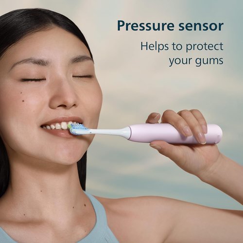 Philips Sonicare Electric Toothbrush - Pressure Sensor, 6 Settings, Travel Case | Light Pink, HX7132/03
