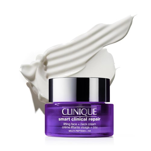 Clinique Smart Clinical Repair Anti-Aging Face & Neck Cream - Peptides & Hyaluronic Acid for All Skin Types | Hydrating Formula