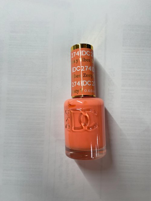 DND DC Gel Polish Set, Orange Collection, UV/LED GelPolish and Air Dry Nail Lacquer, Matching Chip-Free Polish Duo, 0.5 Fl Oz Each