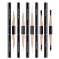 Qzqetet Nail Art Brushes Set - Professional 5pcs Double-Ended Acrylic Nail Art Brushes Liner Detail Thin Brushes For Drawing Design Brushes Gel Builder Brushes 3D Nail Art Tools (black)