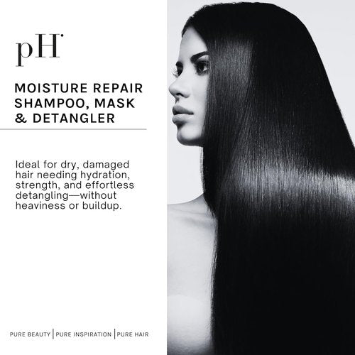 pH PURE HAIR Repair Shampoo & Conditioner Set | Hydrating Hyaluronic Acid Formula - 13.52 oz & 6.67 oz