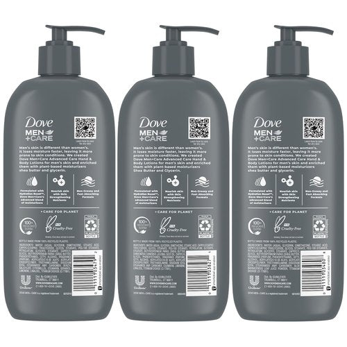 Dove Hand & Body Lotion, Men+Care Variety Pack – Rough Dry Skin Comfort with Shea Butter, Sensitive Skin Comfort with Aloe Vera, Everyday Skin Comfort with Jojoba Oil, 13.5 Oz Ea (3 Piece Set)