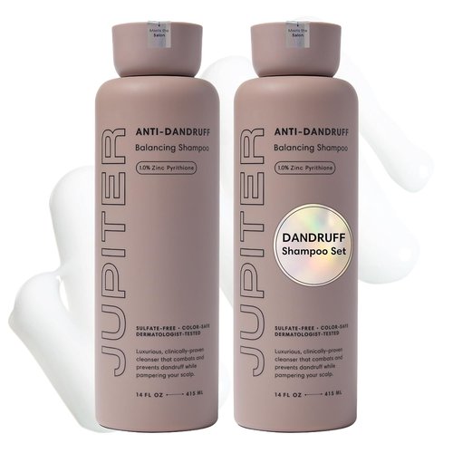 Jupiter Anti Dandruff Shampoo | Nourishing Formula for Flaky, Itchy Scalp - Color-Safe & Sulfate-Free - 2 Pack