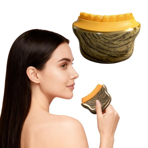 New Lymphatic Contour Face Brush,Lymphatic Drainage Massager for Face for Jawline, Chin & Facial Sculpting Designed to Fit Precisely and Relieve Fatigue- Anti-Puffiness (Tree Grain)