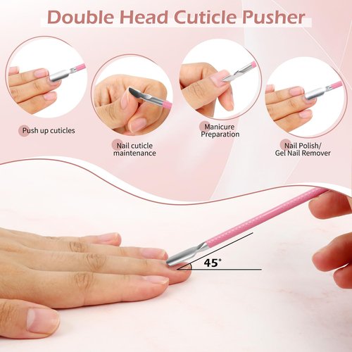 Gifts for Women Manicure Kit for Women Travel Nail Care Kit with Nail Clippers Cuticle Trimmer Cuticle Pusher Glass Nail Files and Buffers Nail Kit Pedicure Manicure Tools Cuticle Care Kit with Case
