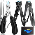 Toenail Clippers for Seniors Thick Nails - 17mm Wide Jaw Nail Clippers for Men, 37mm Heavy Duty Toe Nail Cutter, No Splash Nail Clippers w Catcher