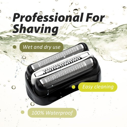 2Pack Electric Shaver Replacement Heads by 32B Series - Compatible with S3 Foil & Cutter Razor Models