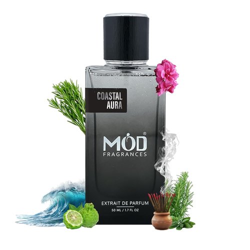 Mod Fragrances Coastal Aura Perfume For Men - Long-Lasting Fresh & Spicy Fragrance | 50ml Extrait De Parfum