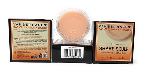 Van der Hagen Deluxe Shave Soap - 2.5 oz - 3 pk