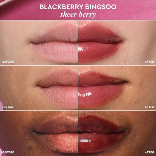Glow Recipe Glass Balm Lip Treatment - 12Hr Hydrating Balm with Hyaluronic Acid for Smooth, Plump Lips - Sheer Berry Tint (15 ml)