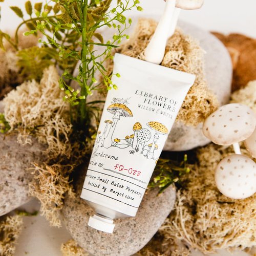 Library of Flowers Willow & Water Handcreme, 2.65 oz. – Cut Greens, Flowering Lotus & Watercress – Scented Hand Cream for Women, Moisturizing Hand Lotion for Dry Hands, Shea Butter & Cocoa Butter