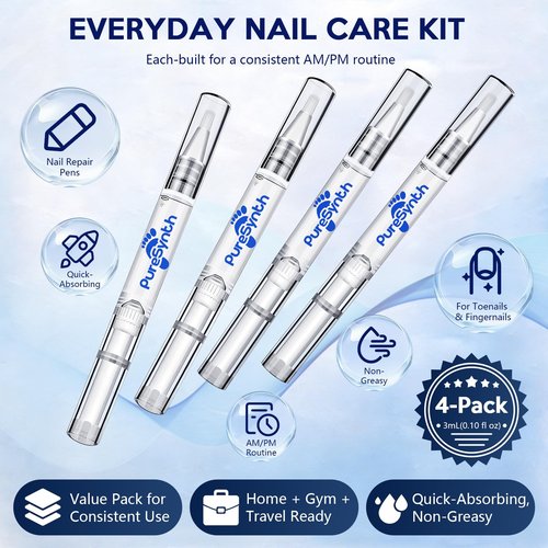 Extra Strength Nail Fungus Repair Pen (OTC Maximum Strength), 25% Undecylenic Acid + Aloe & Vitamin E, For Thick Yellow Discolored Nails,24 mL (0.81 fl oz) Total,1-Pack,Designed in USA