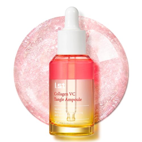 I.st Collagen VC Bounce Ampoule - Korean Vitamin C Dual Effect Face Serum for Hydration | 1.01 Fl Oz