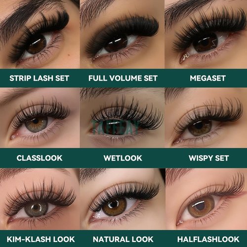 TAFFEAY Cashmere Classic & Volume Lash Extensions C/CC/D/B/J Curl,0.03-0.15 Thickness,8-20mm Length,Super Matte Black Individual Eyelashes Tray-16 Rows,Salon Supplies for Lash Techs (0.03 CC 12mm)
