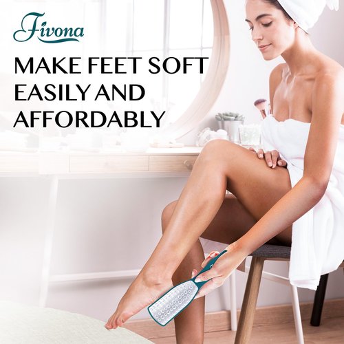 Fivona Professional Foot File - Callus Remover for Feet, Double Sided Foot Rasp for Dry Heels, Foot Scrubber Dead Skin Remover, Corn Removal for Feet
