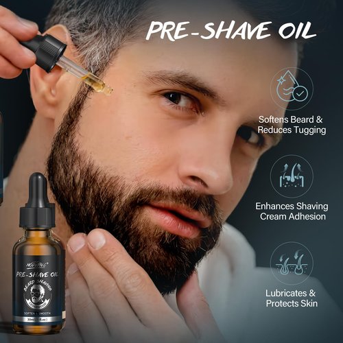 3Pcs Shaving Kit For Men Gift Basket For Christmas Birthday Valentine's Father's Day Mens Shaving Kit For Dad Men Husband Boyfriend Includes Shaving Cream Pre Shave Oil After Shave Cream