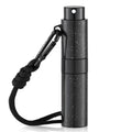 Lulupack Travel Perfume Bottle Refillable - Keychain Cologne Spray Atomizer Mini - Small Travel Size Sprayer Empty Refill Sample Container - Portable Fragrance Decant Dispenser for Women 8ml Black