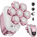 Wyklaus Electric Razors for Women Legs: 5-in-1 Rechargeable Electric Shavers for Body - Waterproof Wet Dry Hair Remover for Lady Face Underarms Public Valentine's Day Gifts (Light Pink)