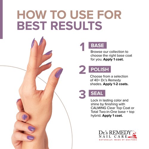 Dr’s Remedy Enriched Nail Polish: Non Toxic, All Natural, and Organic - Doctor Formulated: Strengthens, Restores, Heals, and Protects '24-Free' - PLUCKY Plum