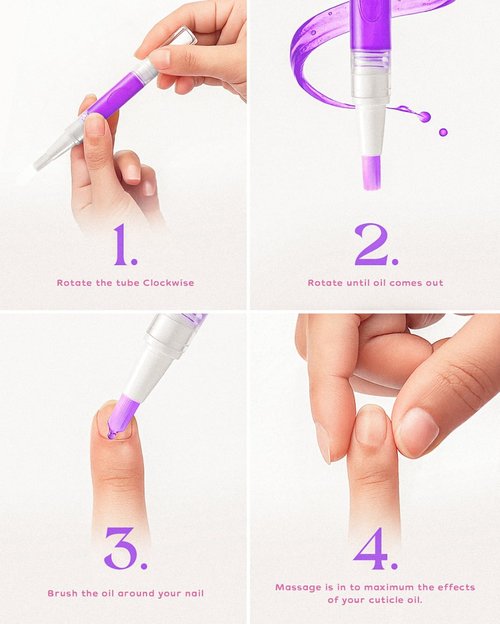 Blue J Nails Vegan Cuticle Oil Pen- Nourishing Cuticle Oil for Nails with Natural Plant-Based Ingredients Supporting Healthy Nail Growth- Nail Moisturizing Oil Softens & Hydrates Dry Cuticle- Set of 6