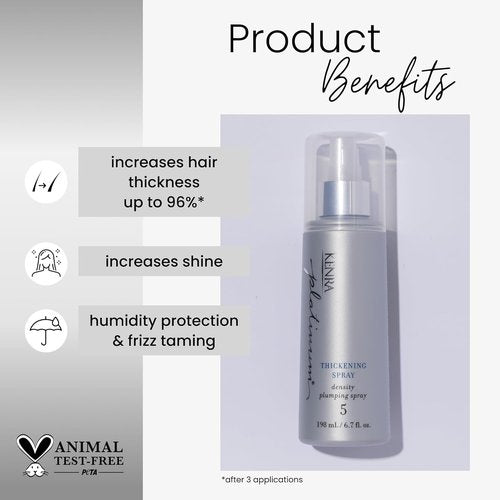 Kenra Platinum Thickening Spray 5 - Volumizing Styler for All Hair Types | Increases Thickness Up to 96%
