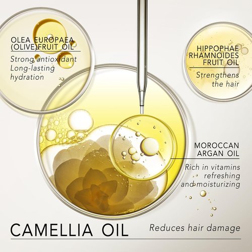 Camellia Hair Oil Serum - Nourishing Hydrating Oil for Dry, Damaged Hair | Adds Shine & Smooths Split Ends