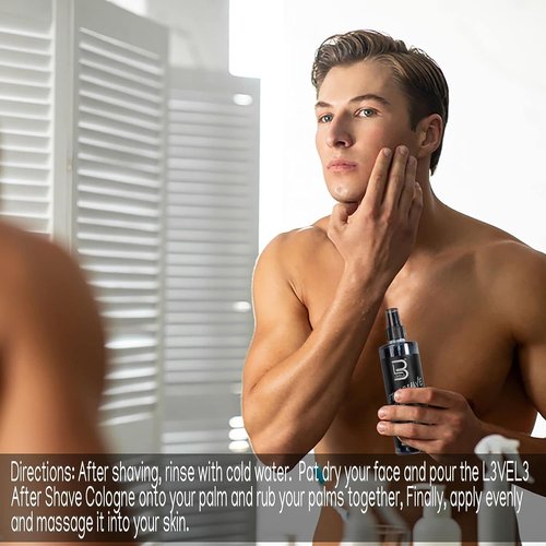 L3 Level 3 After Shave Spray Cologne - Moisturizing Formula for Soft Skin - Refreshing Rose Scent (Small)
